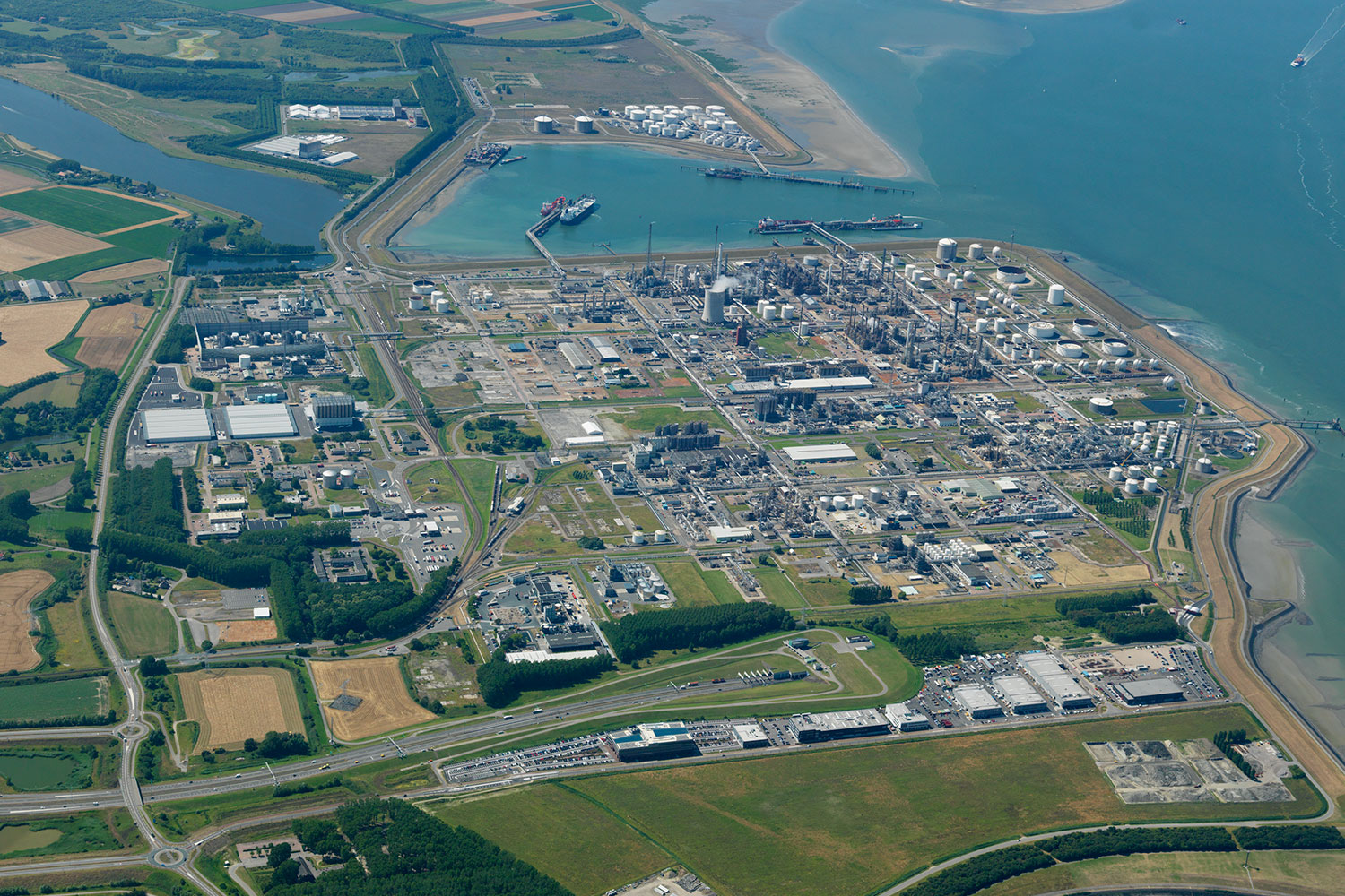 Dow Terneuzen site photographed from the air