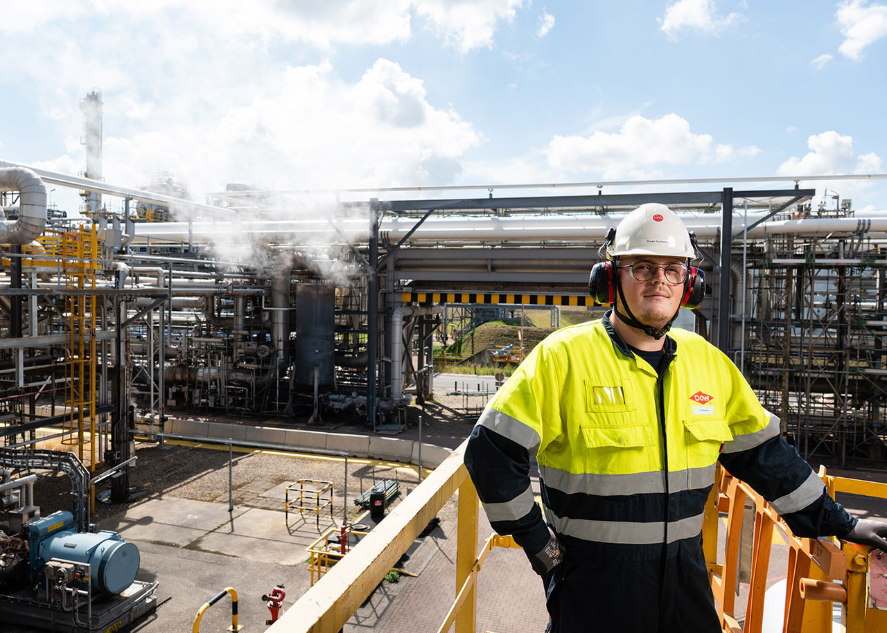 Man standing at a factory
