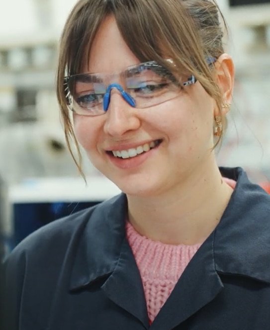 person working in lab